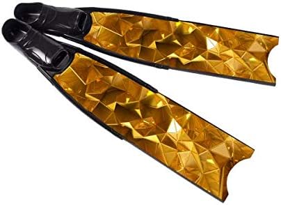 Leaderfins Gold Limited Edition Freediving Long Fins with Comfortable Foot Pocket