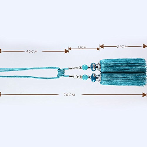 BERTERI 1 Pair Window Curtain Tassel Tiebacks, Luxury Grey Curtains Hanging Ball Holdback Living Room Supplies Window Treatment Accessories