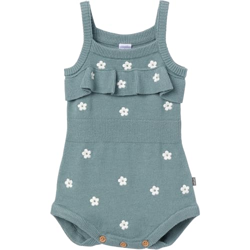 Modern Moments by Gerber Baby Girls' Jersey Sweater Knit Sunsuit, Teal, 18 Mont…