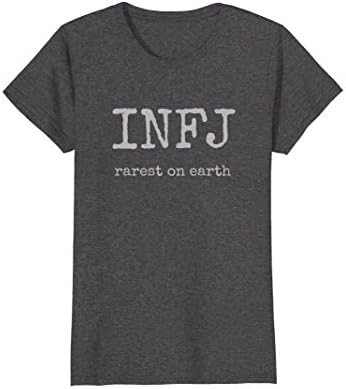Womens INFJ Rarest On Earth Introvert Personality T-shirt XL Dark Heather