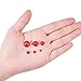 PH PandaHall 690pcs 6 Sizes Red Flat Back Pearl Cabochon Half Flatback Pearl Bead Gem Scrapbook Craft Beads for Christmas Crafts Shoes Wedding Dress DIY Phone Nail Making (4/5/6/8/10/12mm)