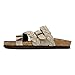 WHITE MOUNTAIN Women's Holland Footbed Sandal, Lttaupe/Suede, 8 M