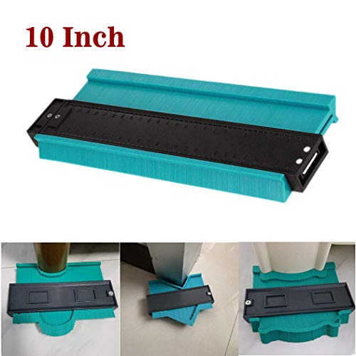 Contour Gauge Duplicator 10" Plastic Circular Frame Tile Tools For Installation Wood Marking Measuring Tool Tiling Laminate Tiles General Tools (10", Blue) - Thumbnail 3