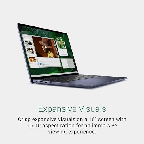 Dell Inspiron 16 5640 Laptop - 16.0-inch 16:10 FHD+ (1920 x 1200) Display, Intel Core 7-150U Processor, 16GB DDR5 RAM, 1TB SSD, Intel Graphics, Windows 11 Pro, Onsite & Migrate Service - Midnight Blue