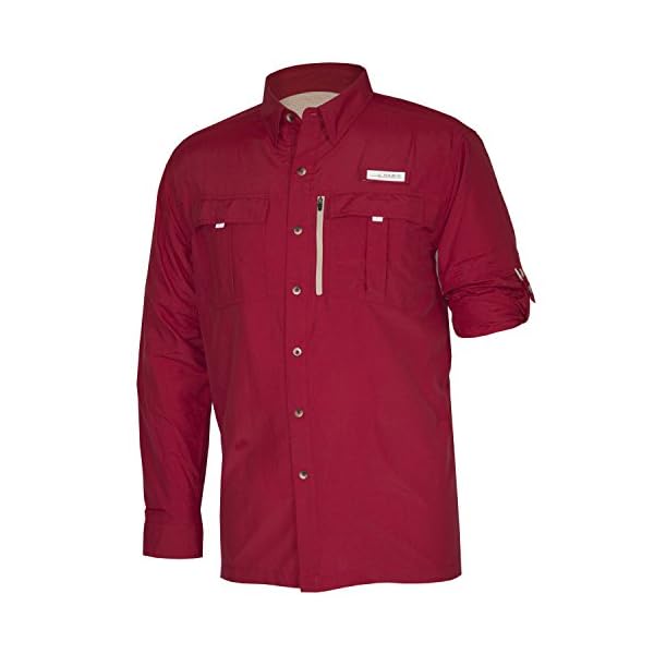HABIT Men's Sleeve Fishing Guide & Hiking Shirt (XLarge, Brick Red