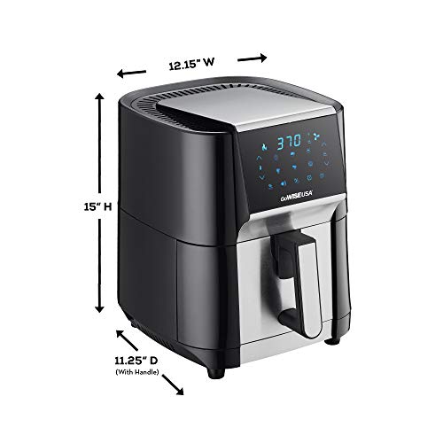 GoWISE USA 7Quart Air Fryer & Dehydrator with Ergonomic Touchscreen Display with Stackable