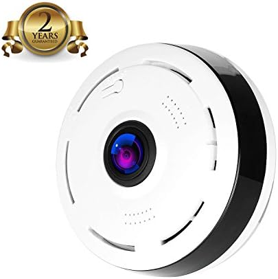 Camera 360 Degree Panoramic Fisheye Camera 3D Wireless Wifi Security Camera Outdoor Super Wide Angle Support IR Night Motion Detection Keep Home Safe (Big)
