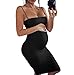 GOBLES Women's Sexy Spaghetti Strap Sleeveless Bodycon Mid Club Dress (S, Black)