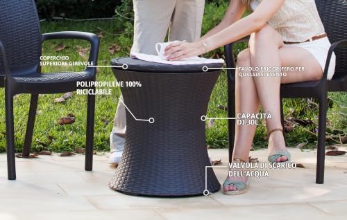 Curver Tavolo Bar Rattan Marrone