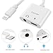 Fourcase 3.5mm Headphone Jack Adapter, 3.5 mm Earphone Audio + Charge Adapter 2 in 1 Audio Splitter Compatible iP XS/ XR/ XS Mas,IP 7/8/X/7 Plus/8 Plus