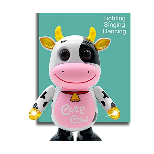 Glowing Electric Walking Cow Toy, Robot Cow Toy, Kids for Kids over 3 Years Old