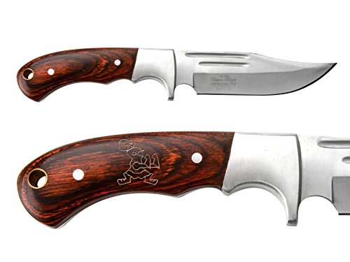 NDZ Performance Elkridge 9.5'' Knife with Wood Handle and Grooves On Blade ER052 Fighting Irish