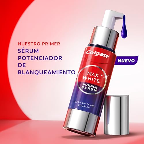 Max White Sérum Morado 40ml, Blanqueador Dental Instantáneo sin Flúor, Blanquea Instantáneamente, Fórmula de Doble Acción para Corrección del Color y Resultados Blanqueadores Duraderos