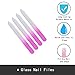 SIUSIO Set of 20 Professional Crystal Glass Nail Files Buffer Manicure Gradient Rainbow Color for Nail polishing - Best for Fingernail & Toenail Care(Pink) (Purple)