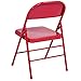 Flash Furniture 4 Pack HERCULES Series Triple Braced & Double Hinged Red Metal Folding Chair
