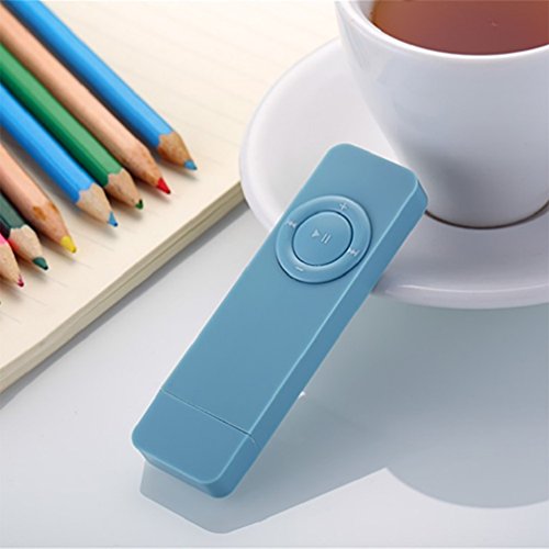 SUKEQ 8GB Portable Mp3 Player with USB Flash Drive, Metal Lossless Music Player w/FM Radio (blue) - Thumbnail 2
