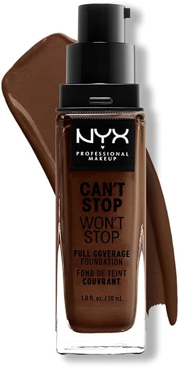 NYX Can’t Stop Won’t Stop Full Coverage Foundation Deep Espresso 24H Matte