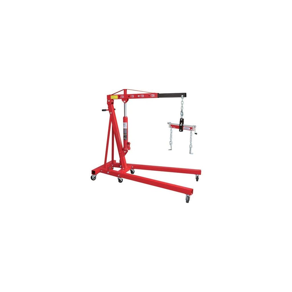 Strongway Hydraulic Engine Hoist with Load Leveler 2Ton Capacity