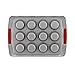Cake Boss Deluxe Bakeware Nonstick 12-Cup Covered Muffin Pan, Gray with Red Silicone Grips