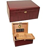 Bargain Humidors Clasico Rosa Rosewood Desktop Humidor for 100 Cigars