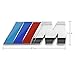 M Emblem Badge Sticker Motorsport Power, Rear Emblem Car Decal Logo Sticker for All Models BMW 1 3 5 7 Series E30 E36 E46 E34 E39 E60 E65 E38 X1 X3 X5 X6 Z3 Z4 (Silver)