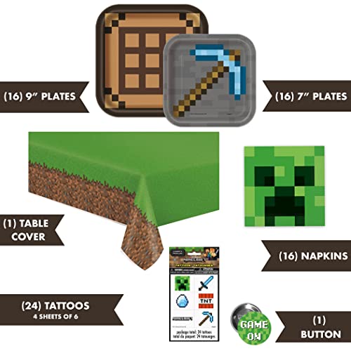 Minecraft Party Supplies, Minecraft Birthday Party Supplies for Boys or