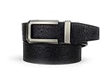 Nexbelt Ratchet System Technology - Ostrich Nickel Black The Belt with No Holes, Precise Fit, Mens Classic Belt With Slide Function