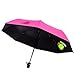 Aguder Windproof Travel Umbrella Golf Umbrellas, Unbreakable Lightweight 8 Ribs Automatic Windproof Canopy Compact Auto Open Close, Rose Red