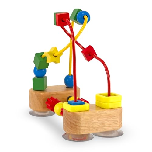 Melissa & Doug First Bead Maze - Wooden Educational Toy for Floor, High Chair, or Table Infant Maze Toy, Bead Maze Toys for Toddlers and Babies