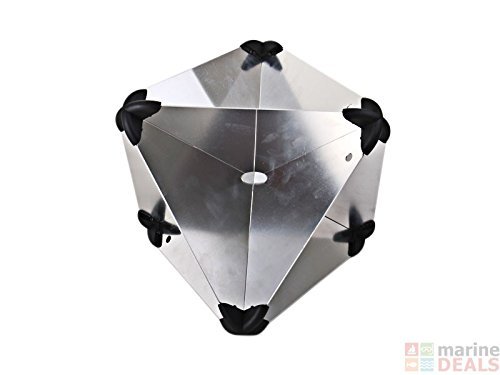 Amarine-made Boat Marine Anodized Aluminum Emergency Radar Reflector for Sailboats - 8-1/2 X 8-1/2, Model: , Sport & Outdoor