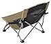 ALPS Mountaineering Rendezvous Low Camping Chairs for Adults with Arms, Cool Mesh Center, Powder Coated Steel Frame, Compact Folding Design and Carry Bag, Khaki