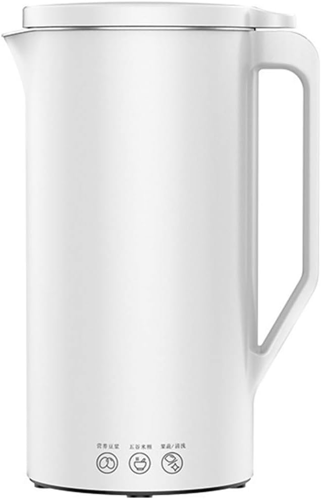 WAYUTO Automatic Soy Milk Maker Soup Maker Stainless Steel Liner Heating Juicer Easy-Clean Superfine Grinding Magnetic Control Cover Soybean Making Machine Foldable for Rice Paste Baby Food 350ml (White)