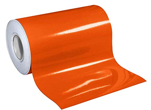RF VINYL - Gloss Self Adhesive Sign Vinyl Craft covering Stickers for Kitchen Sliding Door Decor Draws Cover (Orange)