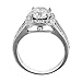 Halo Cubic Zirconia Stainless Steel Engagement Ring Band Women's Size 5-11 SPJ