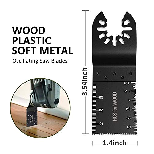 Oscillating Saw Blades 14 PC Wood Multitool Blades Oscillating Tool Blades Fit Dewalt Milwaukee Chicago Rockwell Ridgid Fein Bosch Multimaster Ryobi and More