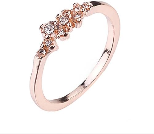 Toponly Women's Ring with 9 fine Diamonds Bride Ring Wedding Ring Birthday Gifts for her Valentine's Day