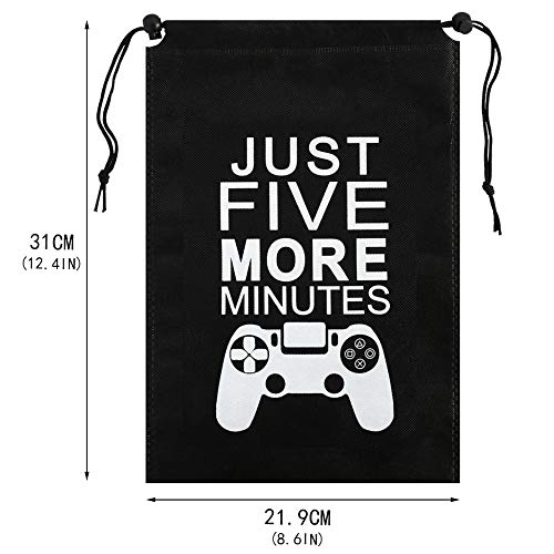 AhlsenL 24 Pack Video Game Party Supplies Gaming Party Bags Drawstring Bags Gaming Party Decorations for Kids Video Game Themed Birthday Party (3 Patterns)