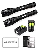 IHP 2 Sets 5000 Lumens 5 Modes CREE XML T6 LED Flashlight 18650+Charger