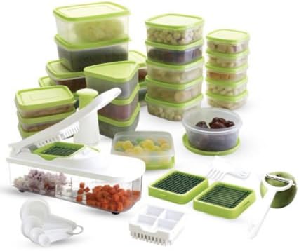 Birde Plastic Kitchen Queen Container, Peeler, Chopper and Measuring Spoon Combo, Mix -58 Pieces