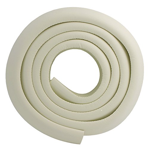 M2cbridge L Shape Extra Thick Furniture Edge Wall Corner Guard Desk Edge Cushion Bumper 6.5 Ft (Off White)