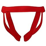 YiZYiF Men's Jockstrap Bandage G-string Underwear Underpants Red
