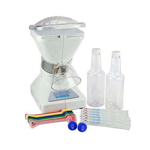 Little Snowie Max Snow Cone Machine Premium Shaved Ice Maker, With Powder Sticks Syrup Mix, 6