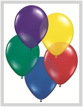 Qualatex Biodegradable 16 Inch Helium Quality Radiant Jewel Tone Balloon Assortment - MADE IN NORTH AMERICA - (Package of 50)
