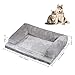 Petacc Dog Bed Plush Sofa-Style Couch Pet Bed for Dogs & Cats Detachable Dog Sofa Dog Lounge with Trilateral Bolster and Anti-Slip Bottom, Equipped with Blanket, Cloth Toy and Summer Sleeping Mat
