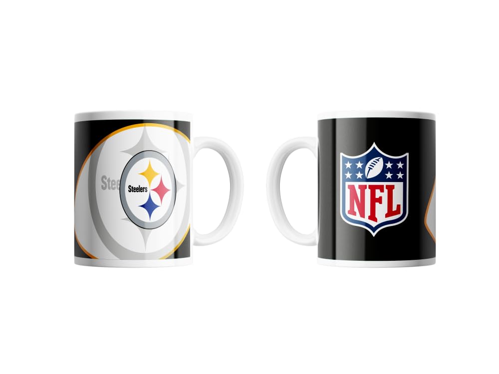 Pittsburgh Steelers NFL Mug Coffee Mug Shadow Logo and Shield 330 ml