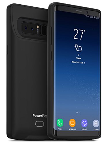 PowerBear Samsung Note 8 Battery Case [4500 mAh] Type-C Charger Case for Galaxy Note 8 (Up to 130% More Power) - Black