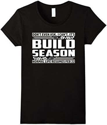 Women's Build Season Robotics T-Shirt FRC First Robots PicksPlace Medium Black