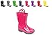 SkaDoo Pink with Black Sole Big Kids Rain Boots 5 M US Big Kid