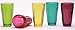 Circleware 44249 Heavy Base Colored Juice Drinking Glasses, Kitchen Entertainment Dinnerware Ice Tea Beverage Cups Glassware for Water, Milk, Beer, Whiskey and Bar Decor, Set of 6-12oz, Overture