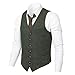 VOBOOM Men's Slim Fit Herringbone Tweed Suits Vest Premium Wool Blend Waistcoat (Army Green, 3XL)